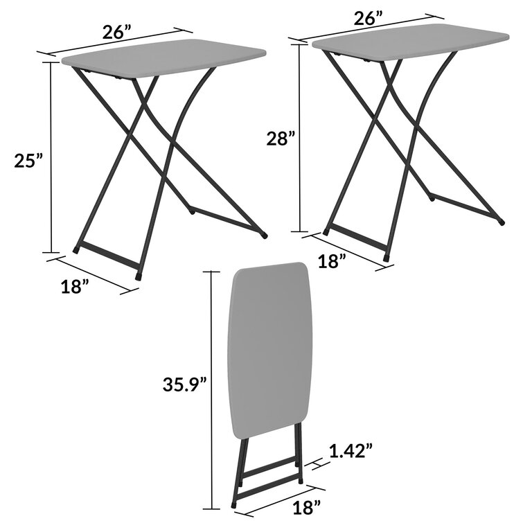 Cosco adjustable height store folding table